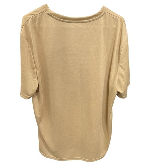 Shein Mens Shirt XXL Beige Mechanical Bear TShirt Crew Neck‎ - Picture 2 of 4